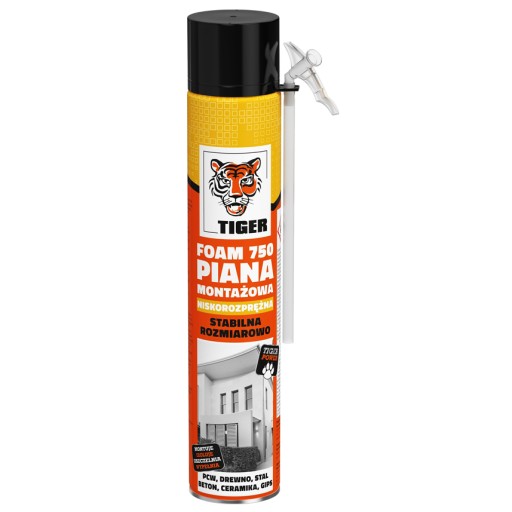 Efektívna rúrková montážna pena Tiger FOAM 750