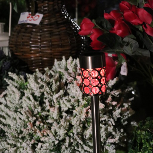 SOLÁRNA ZÁHRADNÁ LAMPA viacfarebný LED stĺp