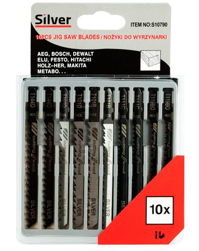 Listy do priamočiarych píl 10 ks, PVC drevo S10790