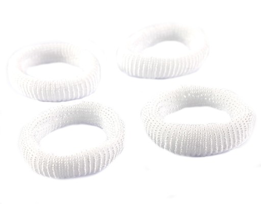 VLASOVÉ VÝLETY, BIELY, 4 KUSY - 3 CM