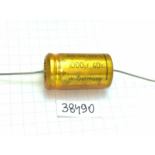Elektrolytický kondenzátor 1000uF 40V 16x30 105C Roederstein EG os.