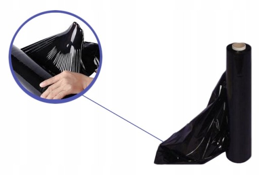 STRETCH FÓLIA 1,5KG ČIERNA SILNÁ FÓLIA