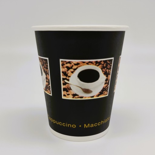 Jednorazové papierové poháre na horúce kávové nápoje COFFEE BEANS 250ml 50ks