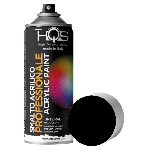 Lak v spreji HQS Universal Acrylic Black Gloss