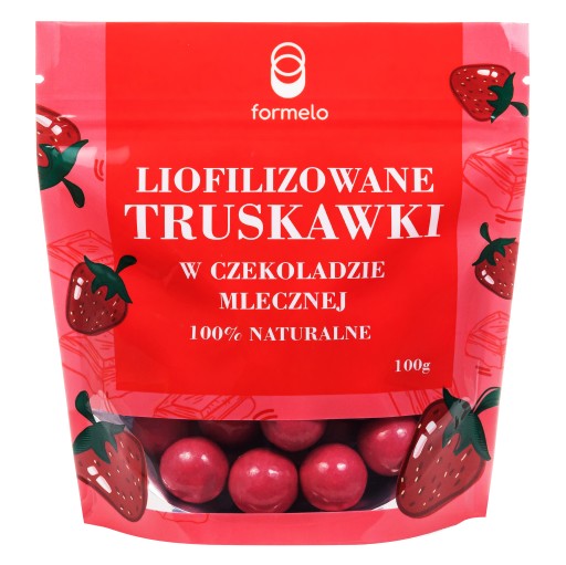 FORMELO MRAZOM SUŠENÉ JAHODY V MLIEČNEJ ČOKOLÁDE 100% NATURAL 100g