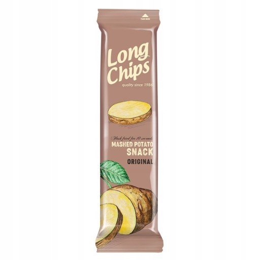 LONG CHIPS prírodné zemiakové lupienky 75g