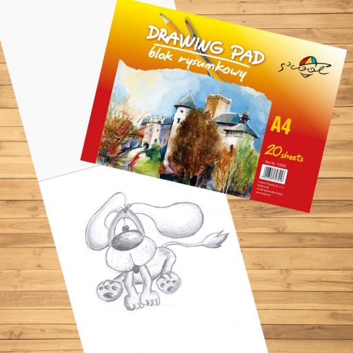A4 biely školský blok S'COOL 20K 90gsm