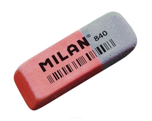 GUMA na atrament a ceruzku 840 MILAN Dvojfarebná.