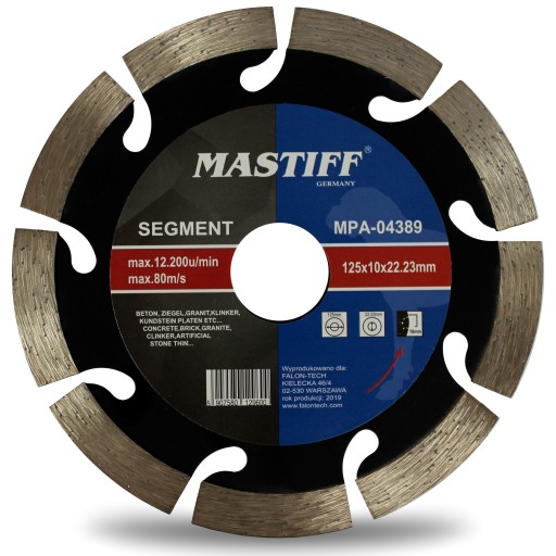 DIAMANTOVÝ BETÓNOVÝ KOTOUČ 125 mm MASTIF SEGMENT diel