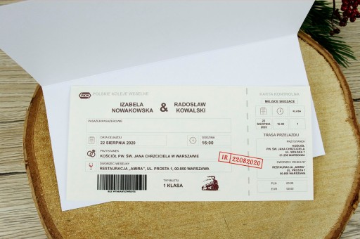 Svadobné oznámenia svadobné ŽELEZNIČNÝ LÍSTOK