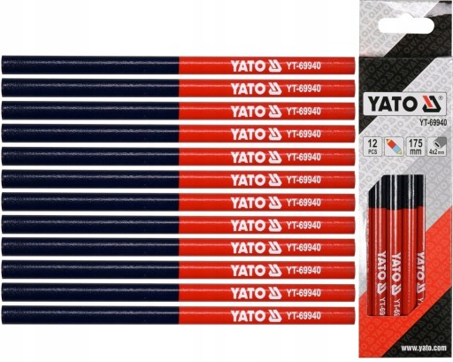 YATO CARPENTER CERUŽKA TECHNICKÁ ceruzka 12 KS