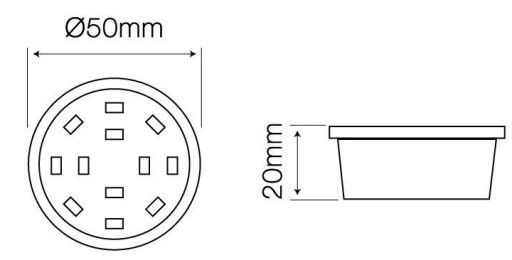 LED žiarovka 5W GU10 MR16 Studená KERAMICKÁ Plochá