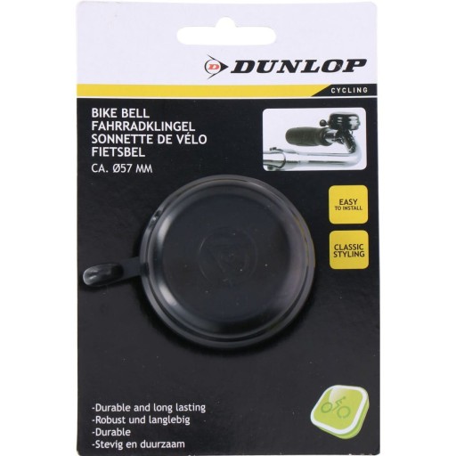 DUNLOP mechanický kovový zvonček 57 mm klasický čierny