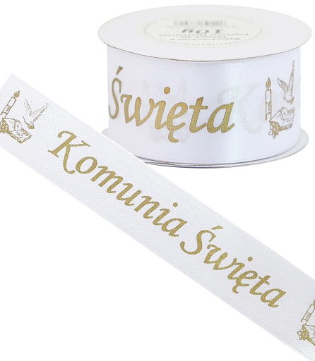 Sväté prijímanie saténová stuha 38mm/9mb, 2 farby