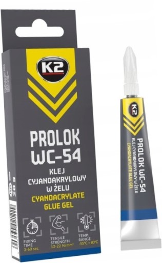 K2 PROLOK KYANOAKRYLÁTOVÉ GLUE, HRUBÉ, super lepidlo, instantné 20ml