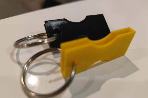 Yubikey puzdro 2 kusy čierne a žlté Yubikey 5 NFC ochranné puzdro na kľúče