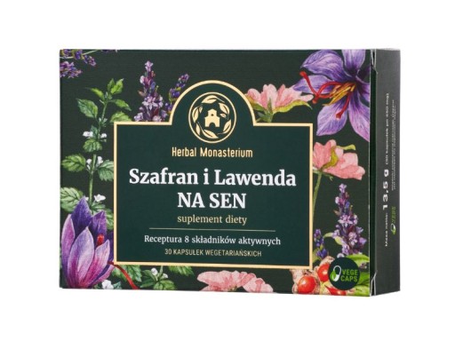 Šafran a levanduľa na spánok 30 vegetariánskych kapsúl