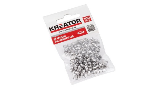 Hliníkové kožené očká 4 mm 100 kusov Kreator