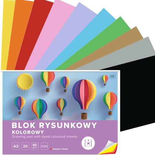 FAREBNÝ VÝKRESOVÝ BLOK 20 LIST 10 FARIEB A3