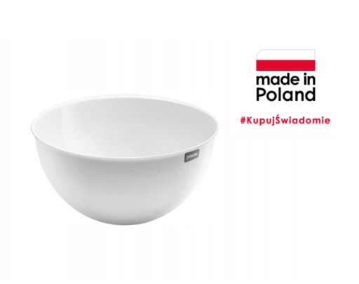 PLASTOVÁ MISKA 0,75L, BUBLINY, BIELY VÝROB.