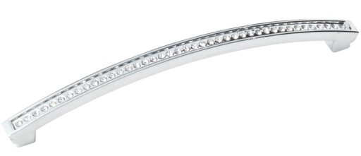 Nábytková úchytka s chrómovými kryštálmi, rozteč 160 mm - UKS009 AMIX