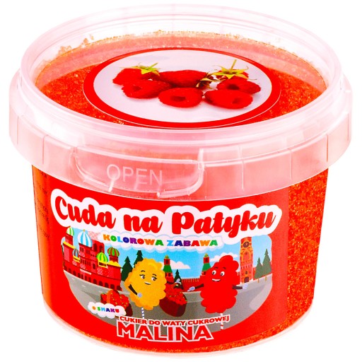 Cukrová vata farebný cukor do stroja s príchuťou MALINA Malina 100g