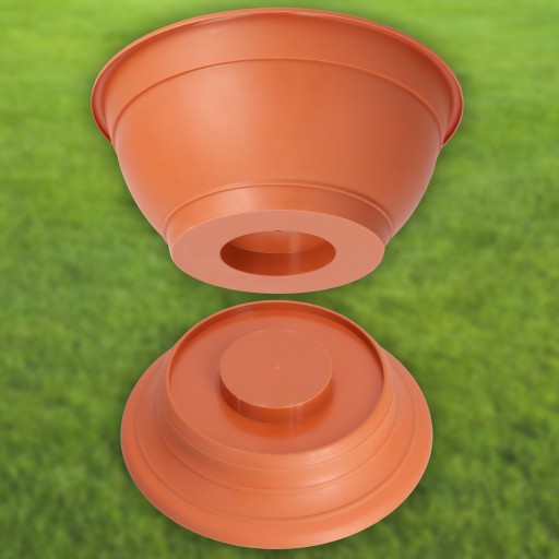 CINTORINOVÝ KVETINÁČ NÁHROBKOVÁ MISKA PLASTOVÝ KRYT TRÁVNIK 22cm