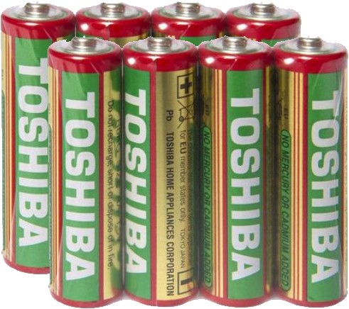 TOSHIBA HEAVY DUTY BATÉRIE R6 AA 1,5V 4ks x2