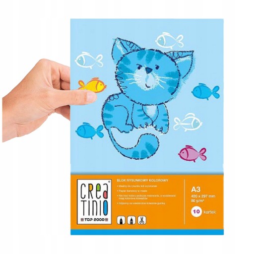 FAREBNÝ BLOK, FARBANÝ ŠKOLSKÝ PAPIER A3
