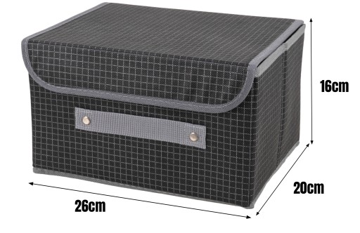 ORGANIZER BOX KONTAJNER SO SUCHÝM CESTOM NA PRÁDLO TEXTILNÁ KRABIČKA 26x20x16