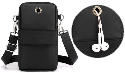 BLACK MINI kabelka Phone Clutch Wallet