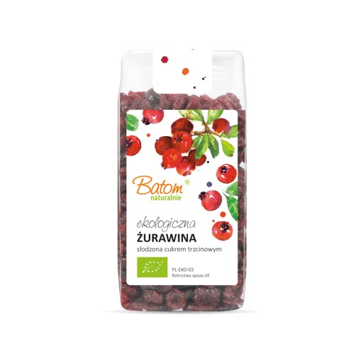 BIO SUŠENÉ BRUSNICE, SLADENÉ, 125g BIO