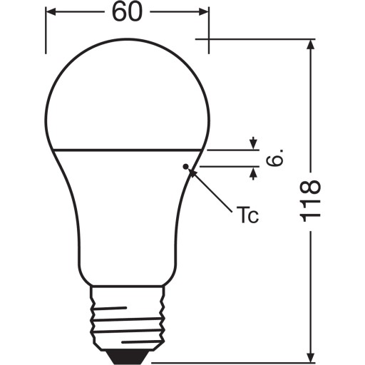 E27 A60 LED žiarovka 13W = 100W 1521lm 3000K OSRAM