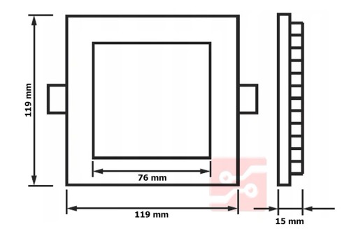 Gere LED panel 6W 230V 4000K