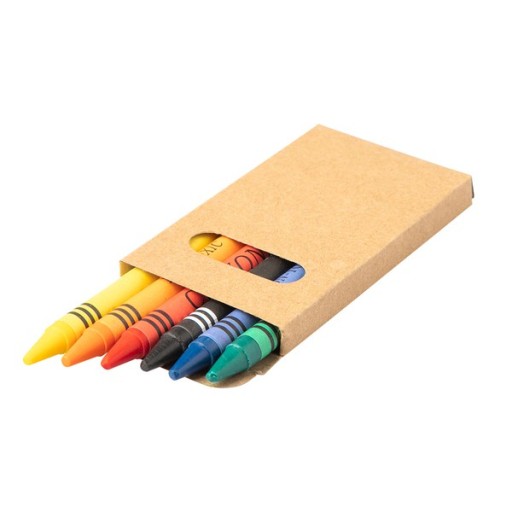 SADA VOSKOVÝCH PASTIEL 8CM KRÁTKE VOSKOVÉ CENIORY 6 FARIEB V ECRU KRABIČKE