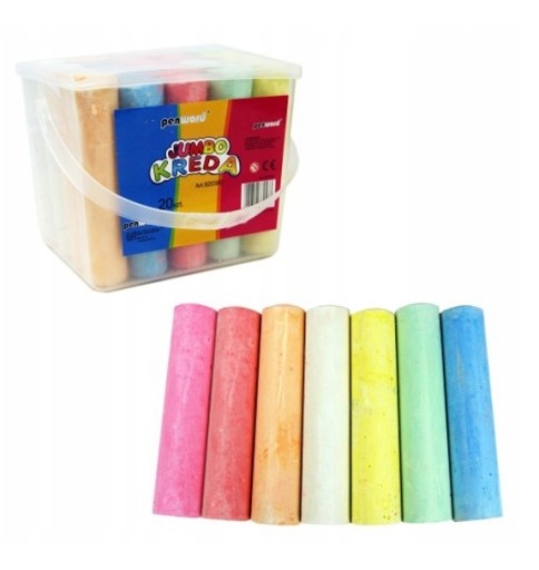 PENWORD Chodníková krieda 20 ks. Jumbo Mix XXL