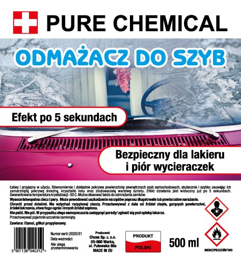 ROZMRAZOVAČ OKIEN 500ml ZIMNÁ ROZMRAZOVACIA KVAP