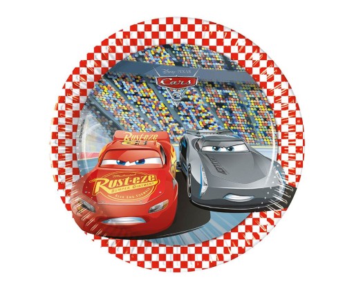 Papierové tanieriky Cars 3 Cars Birthday 8 ks.
