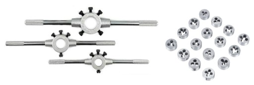 HSS DIE M3x0,50mm + SADA KĽÚČA KĽÚČ