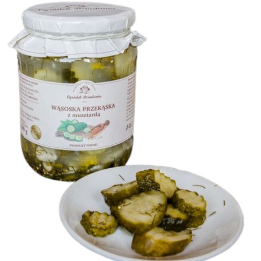 HORČICOVÉ UHORKY S HORČICOU ÚZKY OBCHÍDOK 660g Ogródek Dziadunia