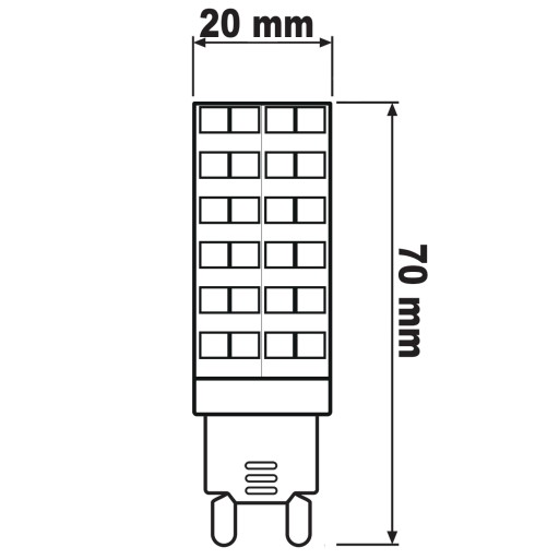 MINI G9 CAPSULE LED žiarovka 10W = 75W 6500K STUDENÁ FARBA SMD 230V LUMILED