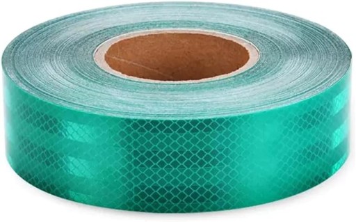 REFLEXNÁ PÁSKA SAMOLEPIACA FÓLIA ZELENÁ PRIZMATICKÁ NÁLEPKA 5CM