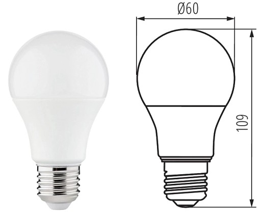 E27 LED žiarovka Kanlux IQ-LED A60 7,8W studená biela 6500K Kanlux