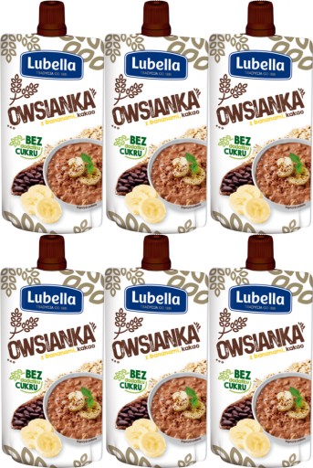 Lubella Mousse Ovsené vločky kakaový banán 100g x 6