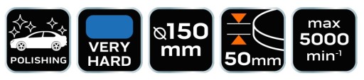 Leštiaci pad 150 x 50 mm, veľmi tvrdá špongia, M14