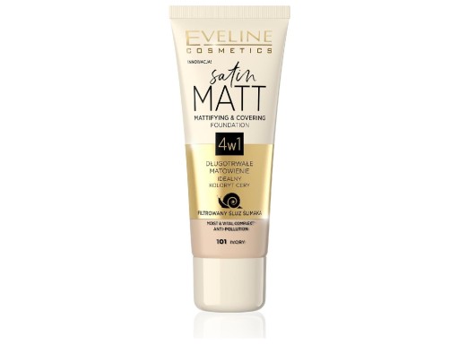 Eveline Cosmetics Satin Matt make-up na tvár č. 101 - Ivory
