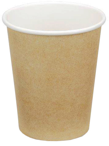 Kraft papierové poháre na kávu, čaj, teplé nápoje, biele, 250 ml, 50 ks