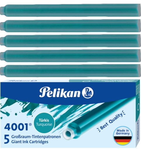 PELIKAN PEROROVÉ NÁPLNE DLHÉ 5 ks GTP/5 TYRKYS.