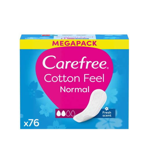 CAREFREE Cotton Fresh hygienické vložky svieža vôňa 76 ks
