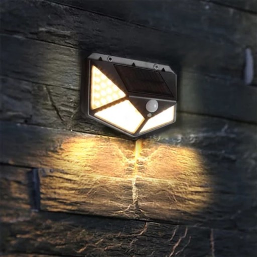 SLNEČNÁ LAMPA S SNÍMAČOM POHYBU A SÚMRAK 100LED